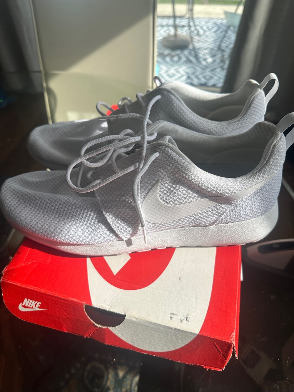 Nike All-White Lightweight Athletic Sneakers
